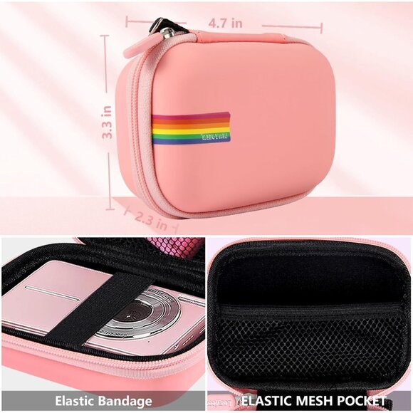 Pink hard Camera Case - Protect Your Digital Camera | universal zip close travel - Picture 3 of 11